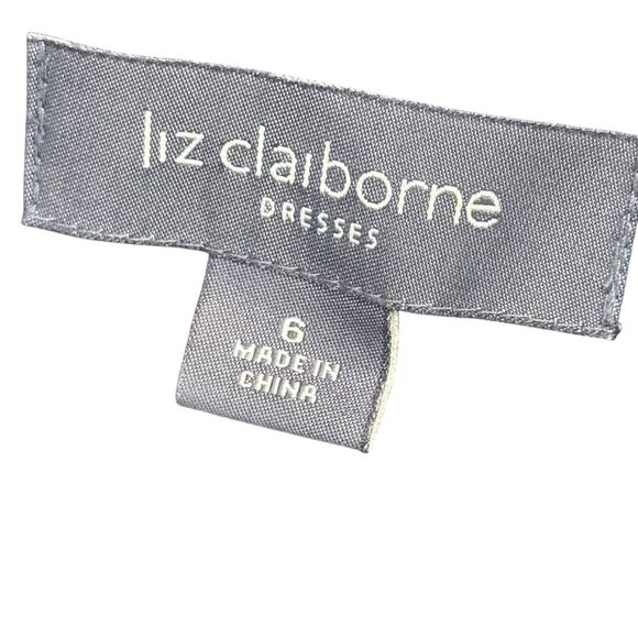 Liz Claiborne Womens Black Asymmetrical Scoop Neck Chiffon Whimsigoth Dress sz 6 - Picture 16 of 16